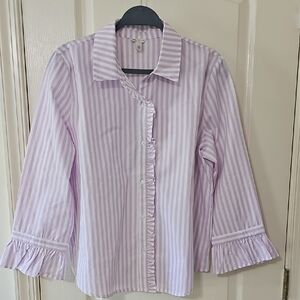 Cato Kids Lavender Striped Button Down Shirt